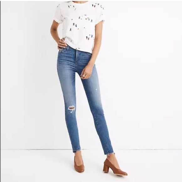 Madewell Curvy High-Rise Skinny Jeans: Drop Step-Hem Edition - Picture 3 of 11
